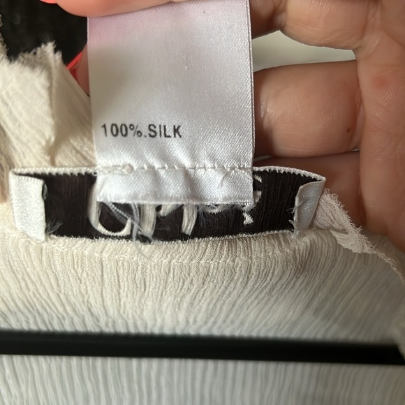 Chloé early 2000s Cream Silk sheer ruffled bolero size Small - Picture 5 of 5